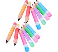 WHAMVOX 12Pcs Inflatable Jumbo Pencil Balloons Back-To-School Party Decorations Classroom Hanging Props Multi-Color Set for School Event Supplies
