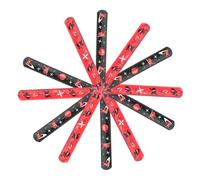 WHAMVOX 12pcs Ninja Slap Bracelets Party Favors for Rounded Edges Smooth Surface Flexible Wrist Bands Creative Game Prizes and Goodie Bag Decorations for Boys