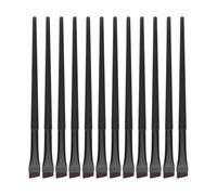WHAMVOX 12pcs Ultra Thin Precision Angled Eyeliner Brush with Hardwearing Plastics and Man-made Fibers Material, Fine Brow Brush for Travel and Professional Eye Makeup Application
