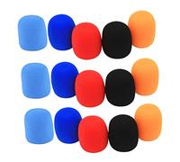WHAMVOX 15pcs Ktv Microphone Covers Mic Protectors for Noise Reduction Random Colors Fit for Handheld Microphones Lightweight and Easy to Use