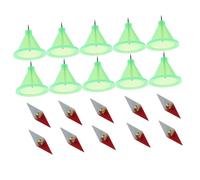 WHAMVOX 16pcs Wing-shaped Magnetic Needle Teaching Aids with Base for School Science Physics Experiments Miniature Magnetic Field Demonstration Kit Random Color