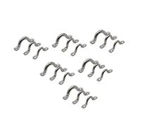 WHAMVOX 18pcs Stainless Steel Kayak Deck Pad Eye Loops with Screws Bimini Boat Tie Down Hardware for Canoe Rigging and Awnings Grade U Shaped Handles for Kayaks and Dinghies