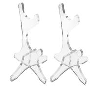 WHAMVOX 1pair Acrylic Flute Holder Rack Display Stand for Desktop Organize Multiple Instruments for Home Office Use