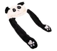 WHAMVOX 1pc Moving Plush Hat with Lights Funny Panda Design for Carnival Cosplay Parties Warm Fluffy Cap Adds Fun to Any Outfit