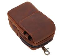 WHAMVOX 1pc Retro Leather Waist Bag for Cell Phone Multifunctional Pouch for Outdoor and Everyday Use for Men and Women Stylish Design for Essentials