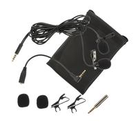 WHAMVOX 1set Lavalier Clip Microphone Wired Tiny Mic for Interviews Live Streaming Vlogging Omnidirectional Recording Mic Sturdy Clip for Voice Capture Various Settings