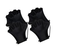 WHAMVOX 2 Pairs Adjustable Swim Gloves with Silicone Hand Paddles for Swimming Training Antislip Webbed Mittens for Aquatic Resistance Adult Water Sports Hand Fins for Pool Diving and