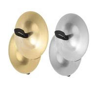 WHAMVOX 2 Pairs Belly Dancing Finger Cymbals Handheld Performance Hand Cymbals for Festive Dance Rhythm and Practice Meticulously Handmade with Artistic Appeal