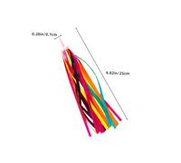WHAMVOX 2 Pairs Bike Handlebar Tassels Rainbow Streamers for Scooters Boys Birthday Party Decorations Colorful Polyester Satin Ribbons Outdoor Riding Accessories