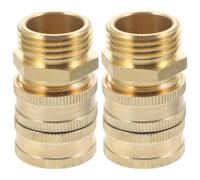 WHAMVOX 2 Pairs Brass 3/4 Hose Connector Garden Hose Connector for Kitchen Tap Sturdy and Practical