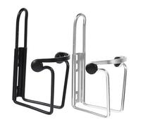 WHAMVOX 2 PCS Mountain Bike Water Bottle Holders Aluminum Alloy Double Bead Design Lightweight Bottle Cage for Outdoor Cycling Black and Silver