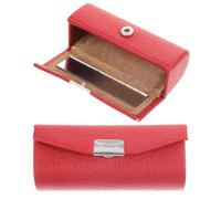 WHAMVOX 2 Pcs Portable Leather Single Lipstick Holder for Women Dating and Working Lipstick Storage Case