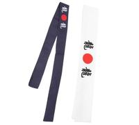 WHAMVOX 2 Pcs Samurai Japanese Headband Cotton Material Versatile and Not Easy to Damage for Karate Training and Running Suitable for Men and Women
