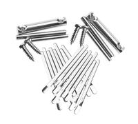 WHAMVOX 2 Sets 8-Key Thumb Piano DIY Musical Instrument, Metal Silver Finger Piano with 2 Bridges, Saddle Screws, Practical for Beginners, School and Family Use