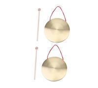 WHAMVOX 2 Sets Gong Percussion Instruments with Hanging Sling Traditional Chinese Opera Gong for Party Concert Festival Use and Creativity Development