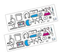WHAMVOX 2 Sheets Science Wall Decals Chemical Elements Classroom Wall Decor Stickers Easy to Apply Remove Reuse for School and Home Smooth Surfaces