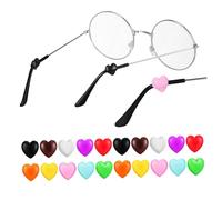 WHAMVOX 20 Pcs Glasses End Tips Glasses Ear Hooks Eyeglass Retainer Grips Anti Holders Keep Around for Slip from Squeeze Sliding Practical Soft Ears