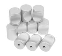 WHAMVOX 20pcs Aluminum Alloy Small Metal Handles Single Hole Cabinet Knobs Modern Cylindrical Drawer Pulls for Wardrobe Cupboard Dresser Low-Maintenance Silver Hardware