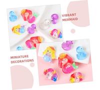 WHAMVOX 20pcs Micro Fairy Garden Ducks and Mermaid Miniature Figures for Aquarium and DIY Decorations Vibrant Resin Ornaments for Party Favors and Whimsical Home Landscape Crafting