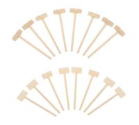 WHAMVOX 20Pcs Mini Wooden Hammers for Mallet for Cracking Shellfish and Educational Play Hand-eye Coordination and Creativity Suitable for Boys and