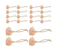 WHAMVOX 20pcs Natural Hanging Mineral Salt Lick Blocks for Small Animals Crystal Salt Bricks for Alpacas Goats Hamsters and Rabbits Essential Chew for Stable and Cage Use