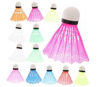 WHAMVOX 20pcs Plastic Badminton Shuttlecocks Mixed Color Sports Training Balls Lightweight Soft Tip for Outdoor Indoor Fitness and Practice Random Color
