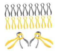 WHAMVOX 20Pcs Plastic Tweezers for Preschool Educational Lightweight Sensory Tools for Experiments Sorting Counting Activities Kindergarten Classroom Use