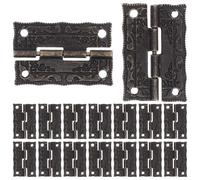 WHAMVOX 20pcs Vintage Bronze Hinge Home Improvement Tool Chest Hardware Vintage Folding Hinges Cabinet Hardware Cabinet Decorative Brown