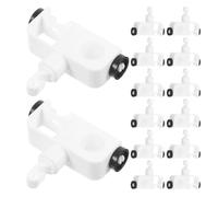 WHAMVOX 24pcs Vertical Blind Vane Hanger Hook Plastic Replacement Carrier Set with Self-Aligning Stem and Sturdy Hook Repair Solution for Window Blinds in Bedrooms