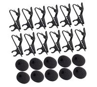 WHAMVOX 24pcs Wide Use Microphone Accessories Sponge Covers Clips Holder Microphone Cover for Party Stage Conference