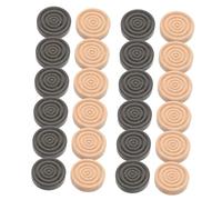 WHAMVOX 24pcs Wooden Checkers Wooden Checkers and Chess Pieces Chess Pieces Round Threaded Design and Backgammon Board Games Backgammon Board Games and Collectors