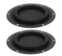 WHAMVOX 2Pcs 6.5 Inch Round Rubber Diaphragm Bass Subwoofer Passive Radiator with Screws, Woofer Membrane Plate Replacement Accessory for DIY Speaker Repair