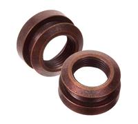 WHAMVOX 2pcs Acoustic Guitar End Pin Socket with Brass Strap Button Cap, 3/8-32 Thread Acoustic Guitar Pickup Connection Tailpiece Nail Cover for Stage and Performance