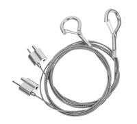 WHAMVOX 2pcs Adjustable Stainless Steel Wire Rope Picture Hanging Kit with Double Way Locking Hooks Heavy Duty Frame Hangers for Mirrors Photos Art Displays Home and Gallery Use