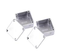 WHAMVOX 2pcs Aluminum Guitar Pedal Enclosure Box Diecast Box for Guitar Effects Unpainted Surface for DIY Pedal Project