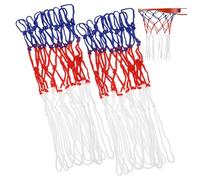 WHAMVOX 2pcs Basketball Net Replacement Nylon Indoor Outdoor Basketball Hoops Nets for Training and Game Use Fits Standard Rims Weather-resistant Design