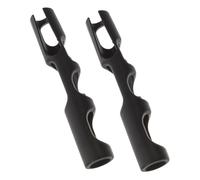 WHAMVOX 2pcs Black Rubber Violin Bow Grip Corrector Posture Tool Small Size 1/8-1/10 for Beginner Violin Aid and Bow Accessory