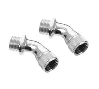 WHAMVOX 2pcs Brass Shower Elbow Adapter Connector Shower Extender for Bathroom Replacement Parts Corrosion-Resistant Polished Finish