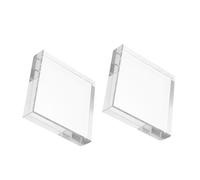 WHAMVOX 2pcs Clear Square Glass Paperweights Versatile Decorative Blocks for Office Desk and Home Smooth Finish Paperweight for Sewing Calligraphy Study Room Stylish and Functional Desk