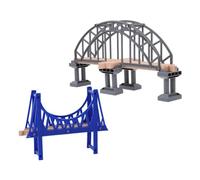 WHAMVOX 2pcs DIY Railway Bridge Suspension Cross Sea Model Creative Train Track Accessories for Imaginative Scene Building and Intellectual Growth