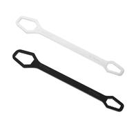 WHAMVOX 2pcs Double Ended Wrench Adjustable Spanner with Extra Long Handle for Home Improvement Car Bike and Motorcycle Repair High Toughness and Wear Resistance