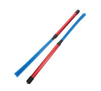 WHAMVOX 2pcs Drum Brushes for Cajon and Snare Nylon Wire Jazz Percussion Sticks with Aluminum Alloy Handles Red and Blue Drumstick for Versatile Drumming Accessories