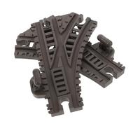 WHAMVOX 2pcs Flexible Plastic Train Track Accessories for Compatible Railway Buckle Extension with Elastic Deformation Strategic Turn Design for Highspeed Slope Play and Railroad Building