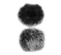 WHAMVOX 2pcs Furry Microphone Windscreen Covers for Lapel Microphone, Soft and Comfortable Wind Protection Muffs Suitable for Live Broadcasts and Speeches
