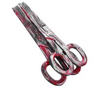 WHAMVOX 2pcs Giant Clown Scissor Prop for Cosplay - Large Plastic Performing Scissors with Antique Red Paint, Halloween Party and Stage Performance Accessory