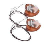 WHAMVOX 2pcs Heart Shape Tone Mini Kalimba Thumb Piano Portable Finger Piano for Beginners Home Use with Instruction Manual Travel Friendly Musical Instrument