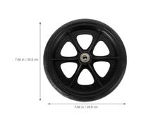 WHAMVOX 2pcs Heavy Duty Universal Front Wheel for Wheelchair and Rollator, 8 Inch Replaceable Tire Stainless Steel and Rubber Material, Smooth and Light Rolling, Suitable for Indoor