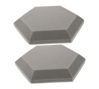 WHAMVOX 2pcs Hexagon Sound Insulation Mats High Density Acoustic Wall Panels for Sound Proofing Grey Color Fire Retardant for Recording Studios and Live Rooms