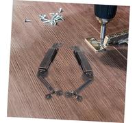 WHAMVOX 2pcs Iron Lid Support Hinges with Spring for Boxes Slow-Closing Lid Stay Replacement Hinges for Jewelry Chest Cabinet Construction