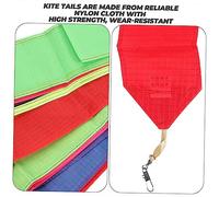WHAMVOX 2pcs Kite Long Tail Colorful Ribbon Streamer Reusable Kite End Decorations for Outdoor Activities Boys and Girls Teens